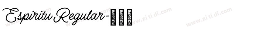 Espiritu Regular字体转换
